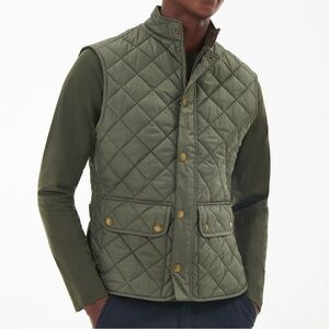 NWT Barbour Lowerdale Gilet S Men's Olive Green Quilted Vest Classic British